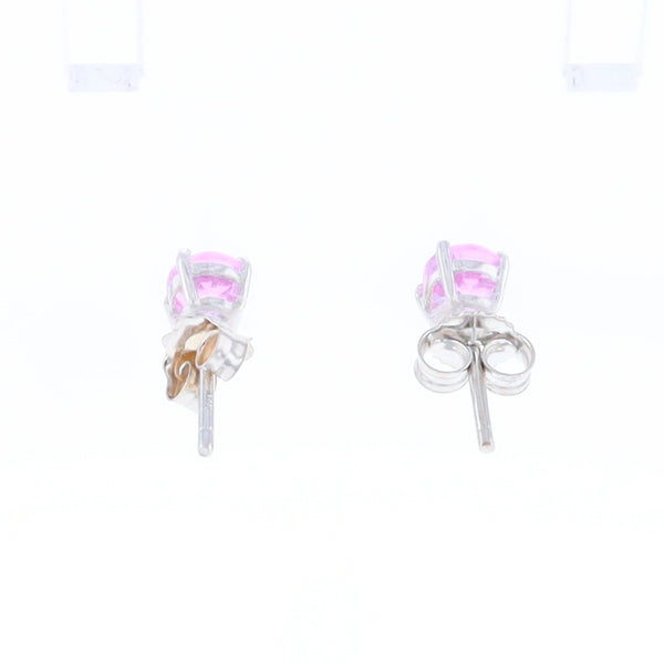 Pink Sapphire Stud Earrings