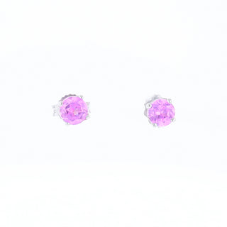 Pink Sapphire Stud Earrings