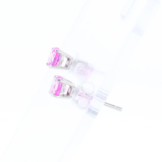 Pink Sapphire Stud Earrings