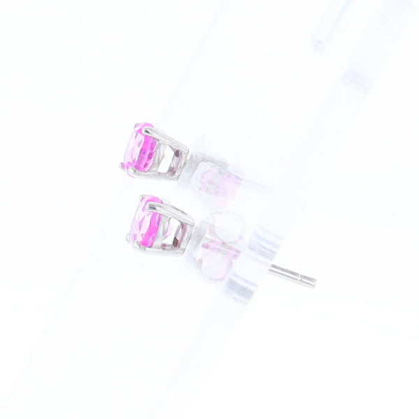Pink Sapphire Stud Earrings
