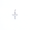 Small Blue Sapphire Cross Pendant