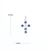 Small Blue Sapphire Cross Pendant