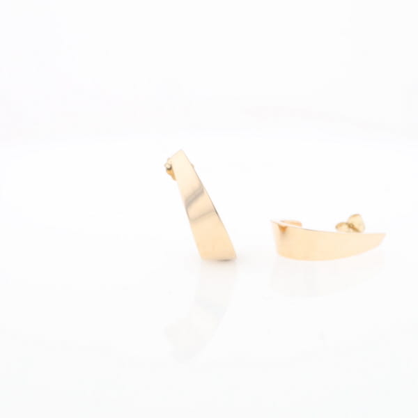 3/4" Yellow Gold Hoop Earrings