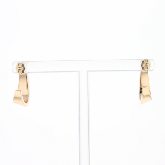 3/4" Yellow Gold Hoop Earrings