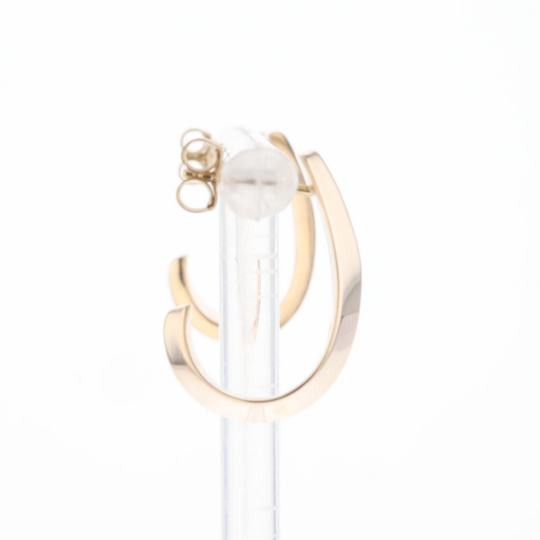 3/4" Yellow Gold Hoop Earrings