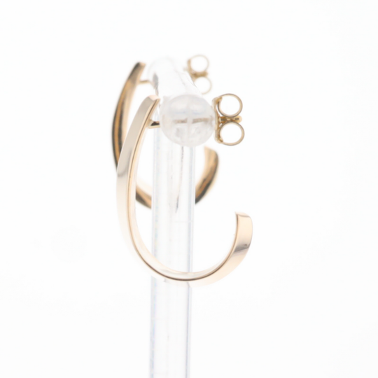 3/4" Yellow Gold Hoop Earrings