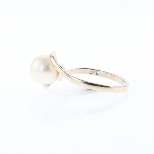 Pearl Solitaire Bypass Ring
