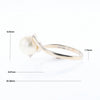 Pearl Solitaire Bypass Ring