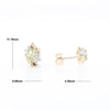 Bypass Peridot and Diamond Stud Earrings
