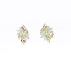 Bypass Peridot and Diamond Stud Earrings