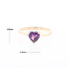 Heart Amethyst Ring