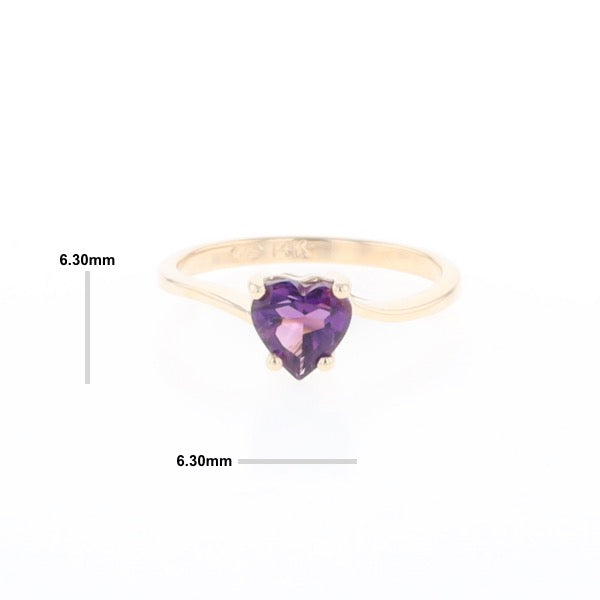 Heart Amethyst Ring