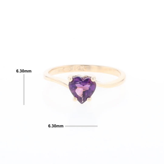 Heart Amethyst Ring