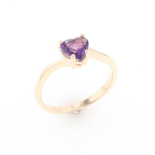 Heart Amethyst Ring
