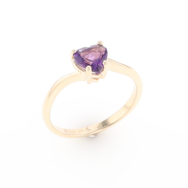 Heart Amethyst Ring