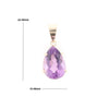 Pear Solitaire Amethyst Pendant