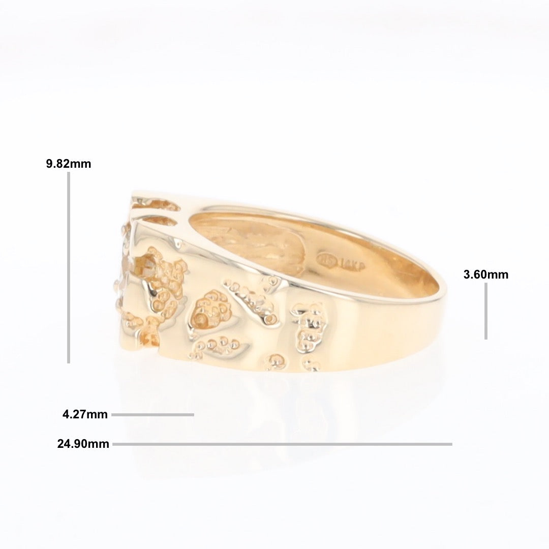 Men's Faux Nugget Style Diamond Ring