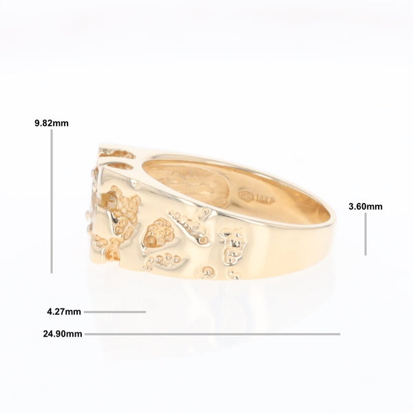 Men's Faux Nugget Style Diamond Ring
