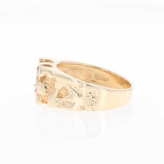 Men's Faux Nugget Style Diamond Ring