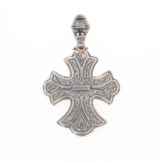 Sterling and 18K Gold Konstantino Cross Pendant