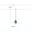 Pear Blue Sapphire Drop Pendant