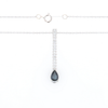 Pear Blue Sapphire Drop Pendant