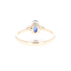 Oval Sapphire Ring With 2 Accent Diamonds