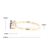 Oval Sapphire Ring With 2 Accent Diamonds