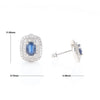 Double Halo Sapphire Earrings