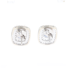 Double Halo Sapphire Earrings