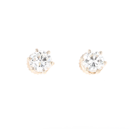 1.1ct 6-Prong Round Diamond Solitaire Studs