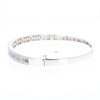 Multi-color Sapphire Cuff Bracelet with Diamond Accents