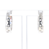 Multi-color Sapphire Hoop Earrings with Diamond Accents