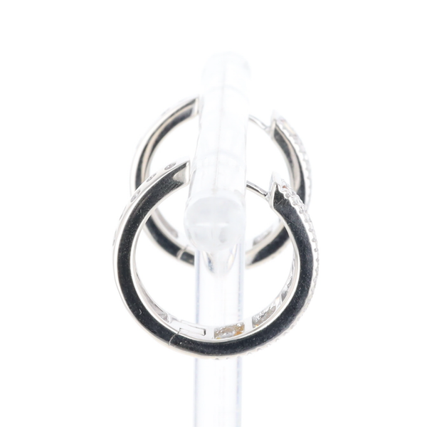 Multi-color Sapphire Hoop Earrings with Diamond Accents
