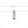 Multi-color Sapphire Necklace with Diamond Accents