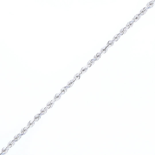 18-Inch White Gold Rope Chain