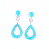 Native American Turquoise Teardrop Earrings