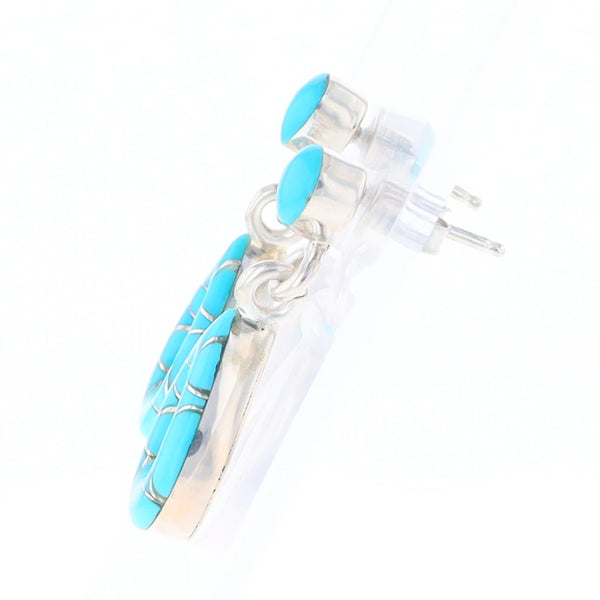 Native American Turquoise Teardrop Earrings