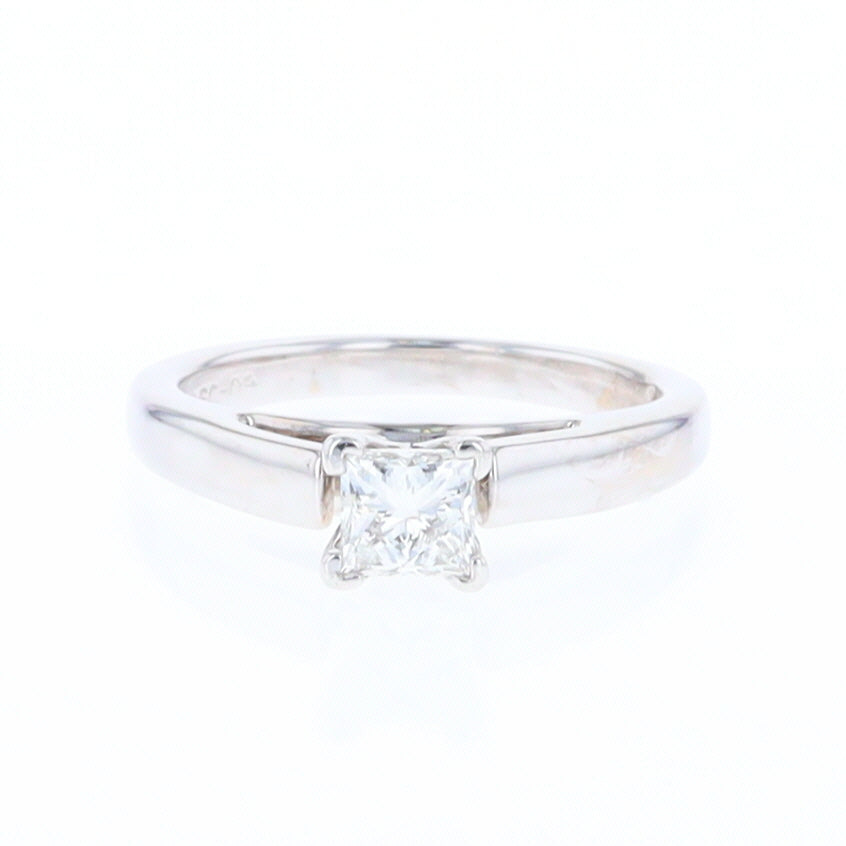 14kt White Gold Diamond Solitaire Engagement Ring