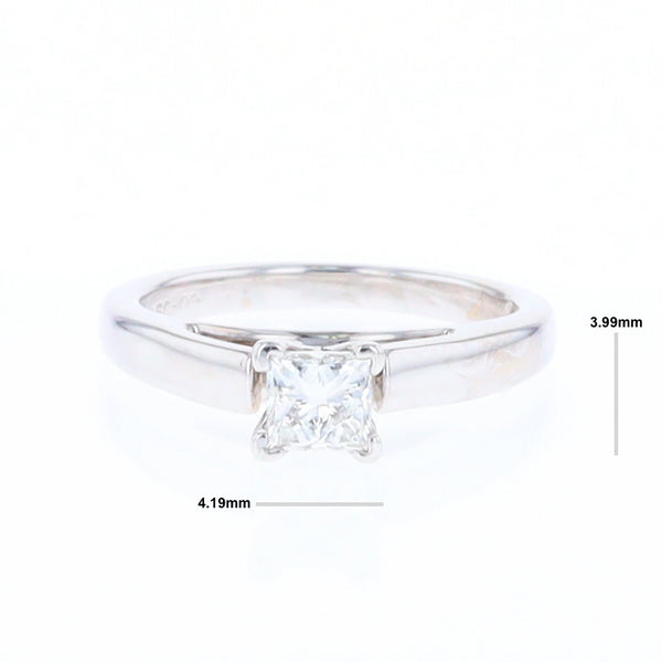 14kt White Gold Diamond Solitaire Engagement Ring