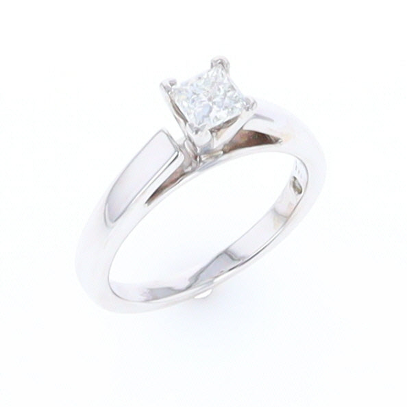 14kt White Gold Diamond Solitaire Engagement Ring