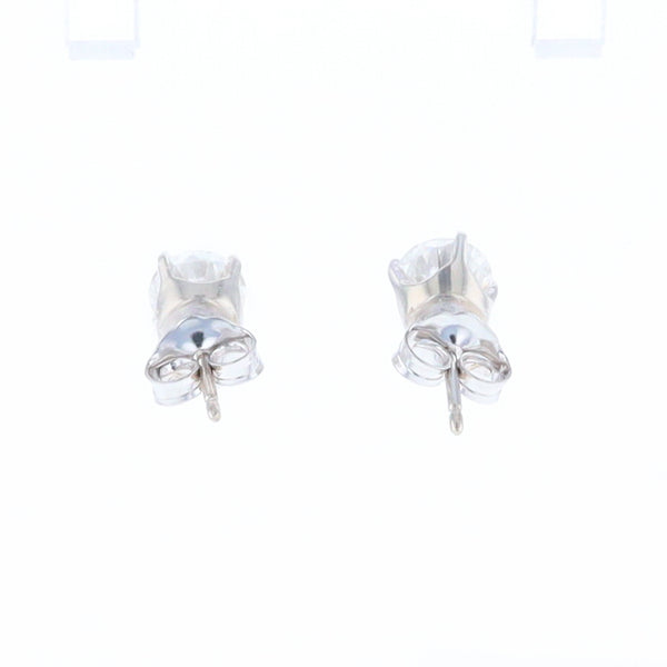 Moissanite Solitaire Stud Earrings