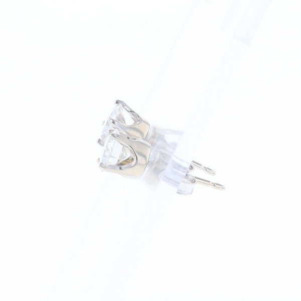 Moissanite Solitaire Stud Earrings