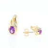 Amethyst and Diamond Pear Shaped Earrings