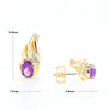 Amethyst and Diamond Pear Shaped Earrings