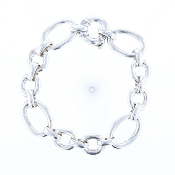 Sterling Silver Open Cable Link Bracelet