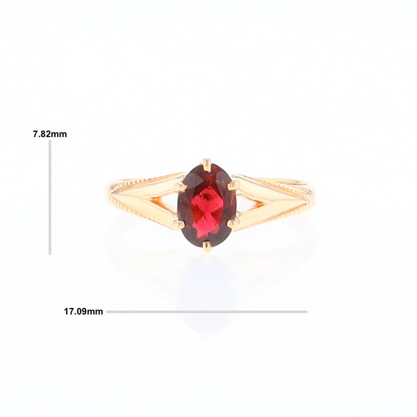 Oval Solitaire Tourmaline Ring