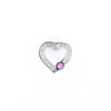 Diamond Heart Pendant with Ruby Accent