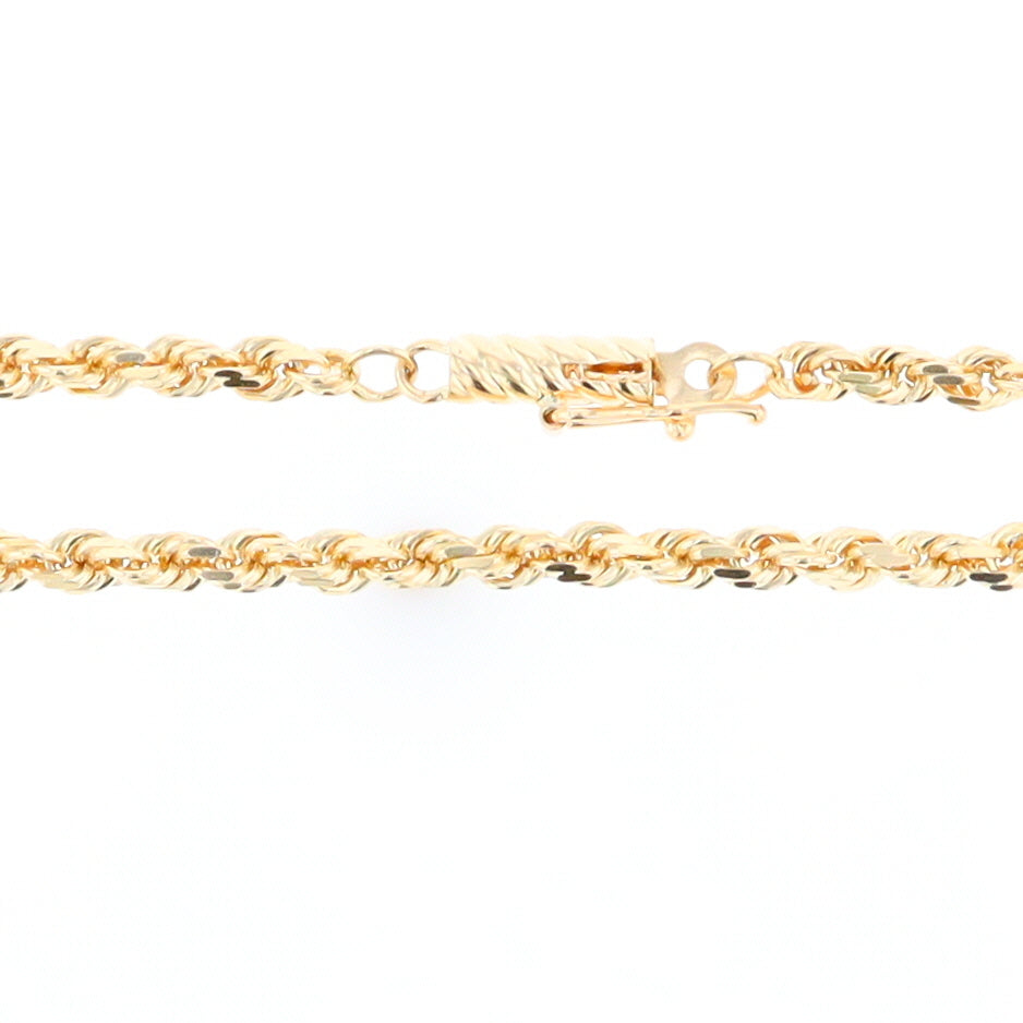 16" Yellow Gold Rope Chain