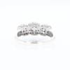Triple Diamond Halo Ring